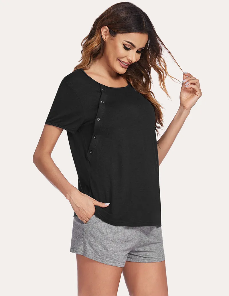 Ekouaer Soft Breastfeeding Pajama Set (US Only)