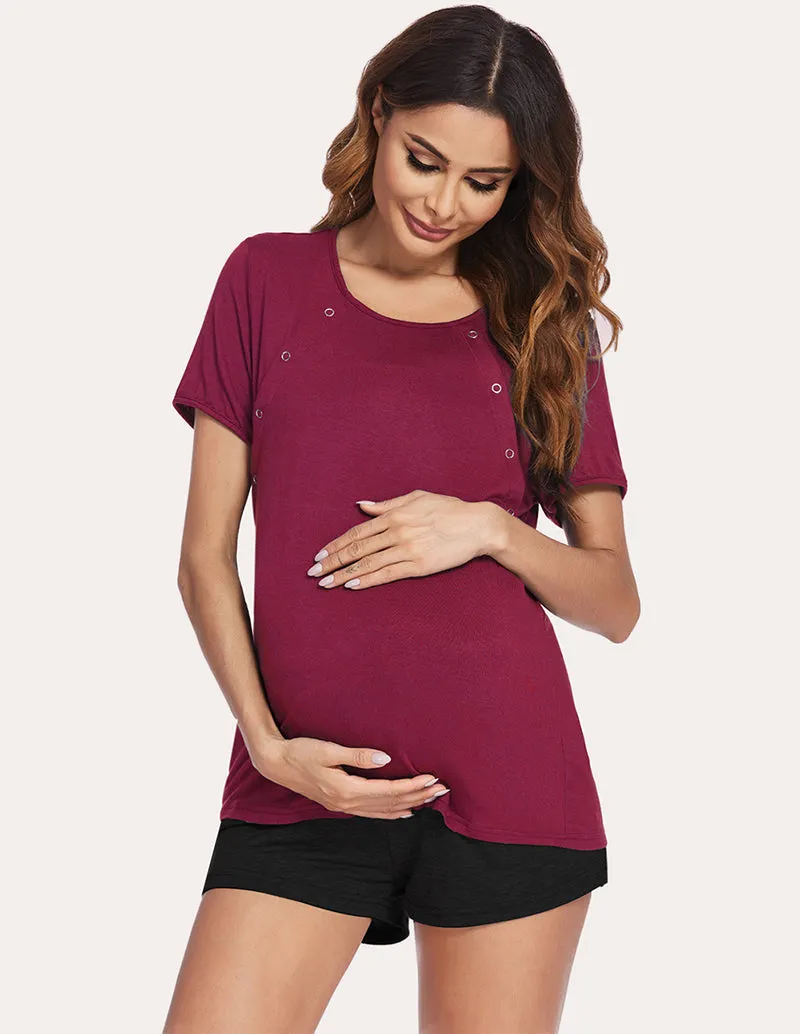 Ekouaer Soft Breastfeeding Pajama Set (US Only)