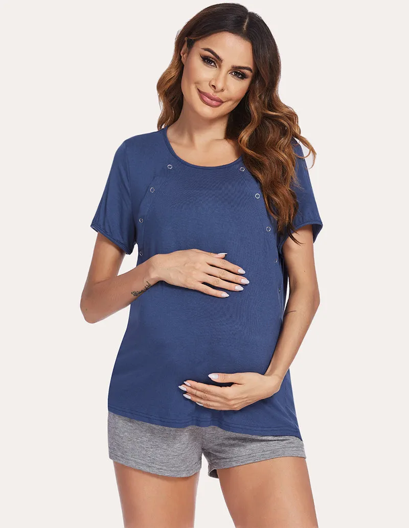 Ekouaer Soft Breastfeeding Pajama Set (US Only)