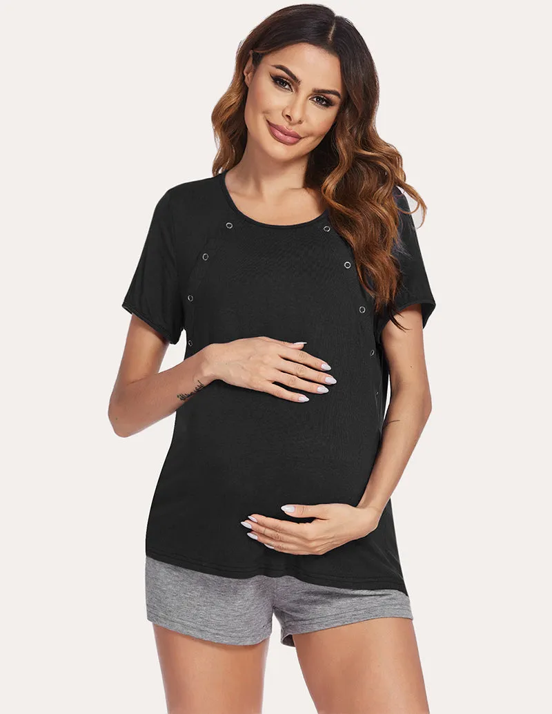 Ekouaer Soft Breastfeeding Pajama Set (US Only)