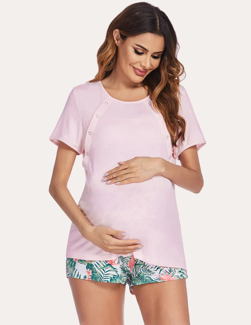 Ekouaer Soft Breastfeeding Pajama Set (US Only)