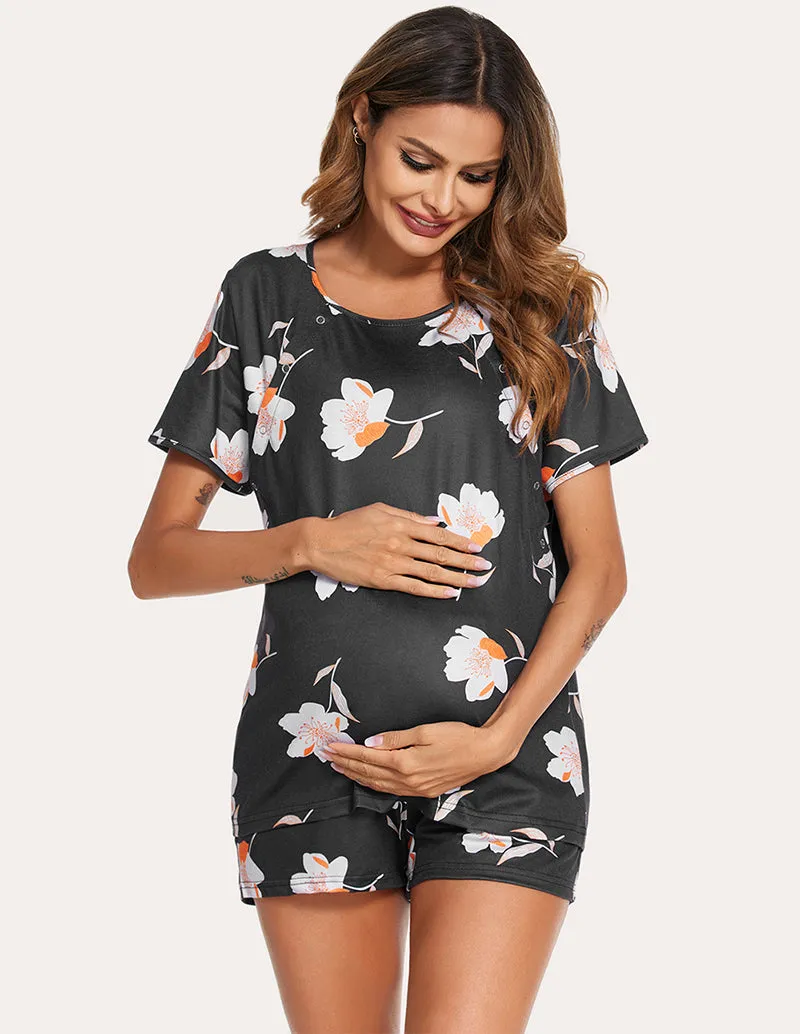 Ekouaer Soft Breastfeeding Pajama Set (US Only)