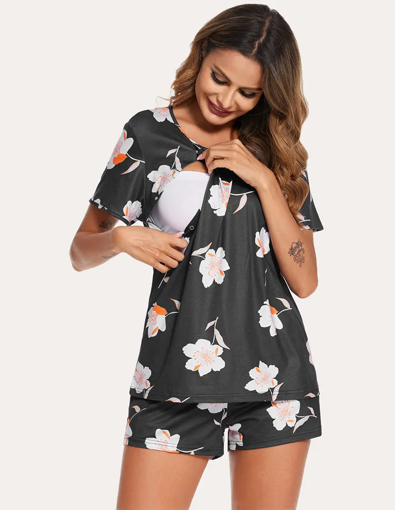 Ekouaer Soft Breastfeeding Pajama Set (US Only)