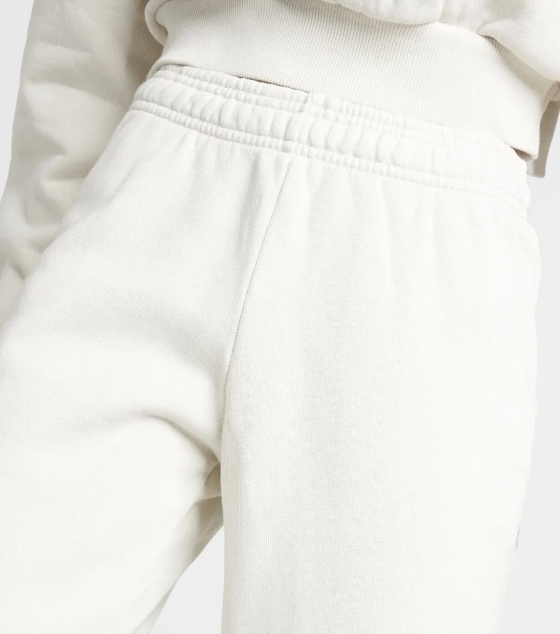Entire Studios Cotton Fleece Cropped Hoodie, White