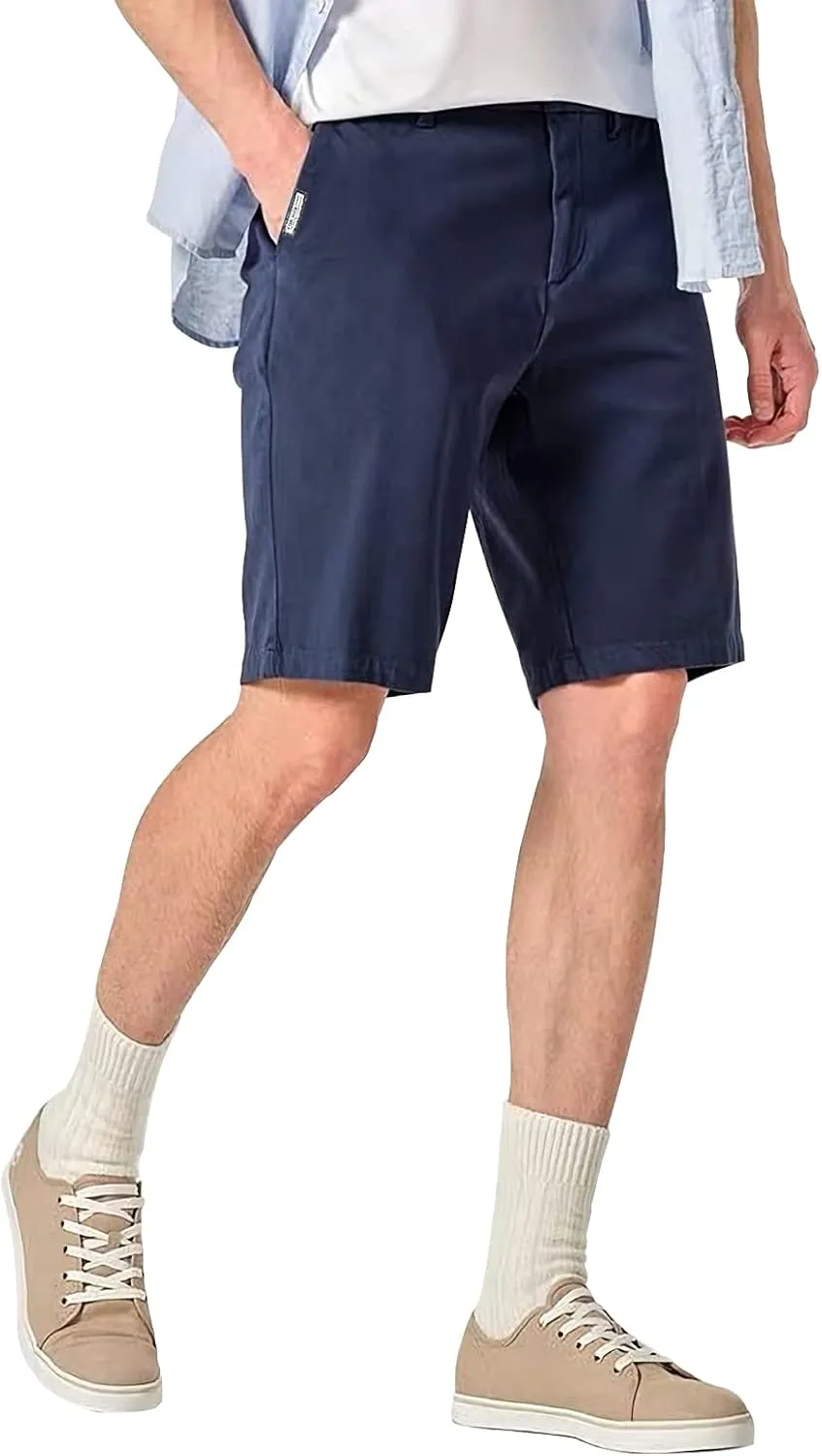 EXEKE Men's Slim-Fit 9" Flat Front Chino Shorts