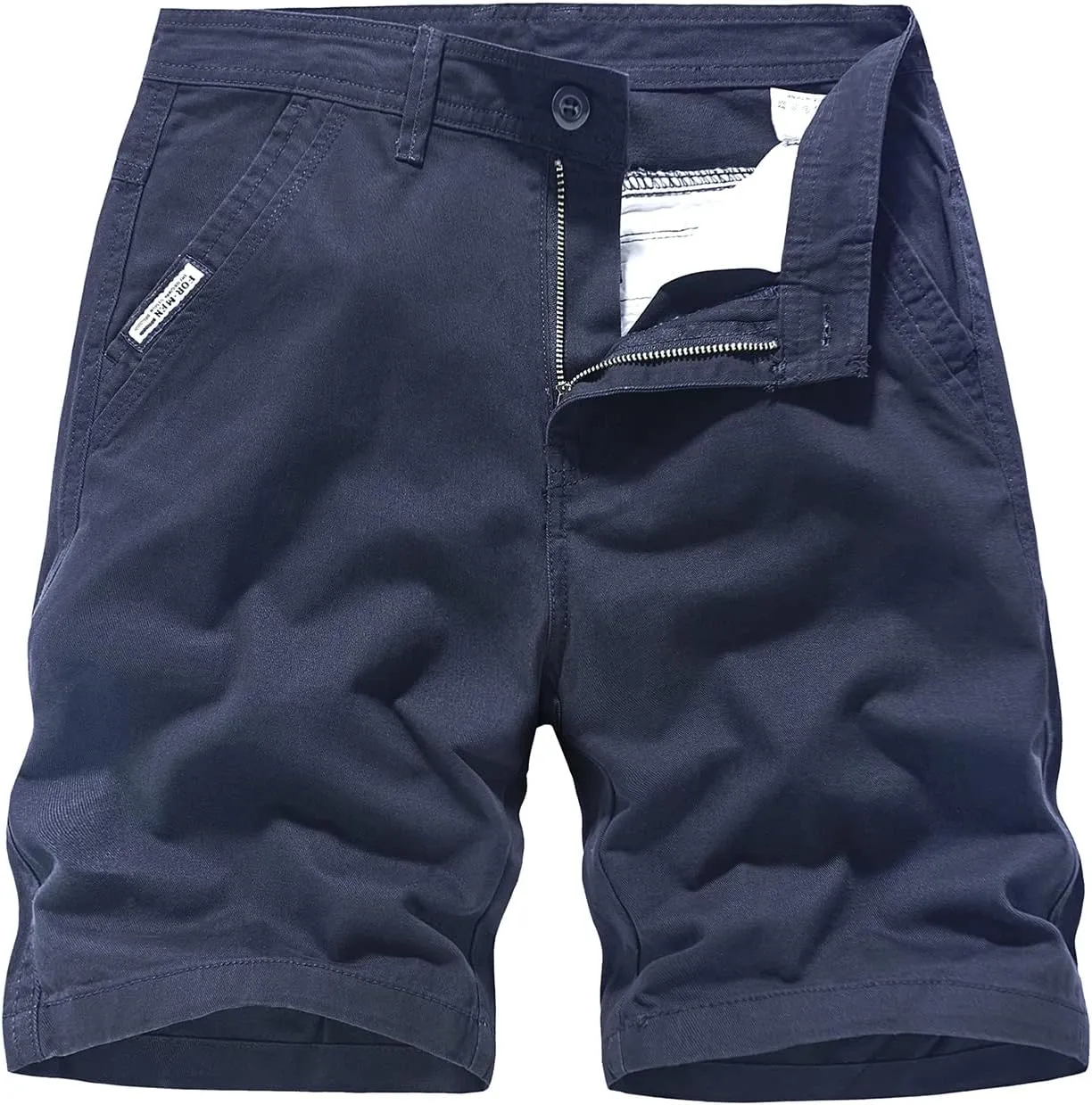EXEKE Men's Slim-Fit 9" Flat Front Chino Shorts