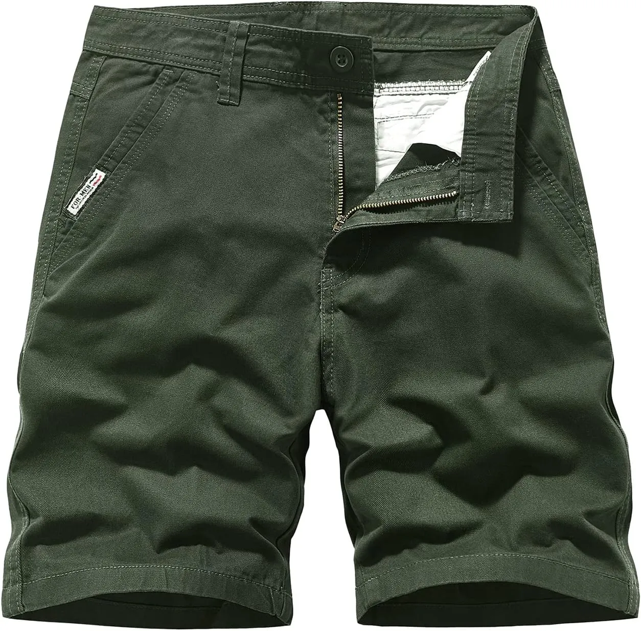 EXEKE Men's Slim-Fit 9" Flat Front Chino Shorts