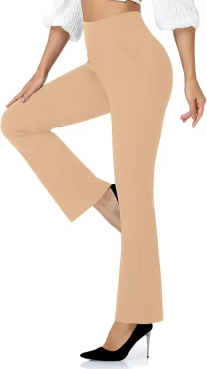 Flare Yoga Pants for Women Dressy Pants Business Casual Pants Work Office Pants High Waist Athletic Workout Leggings