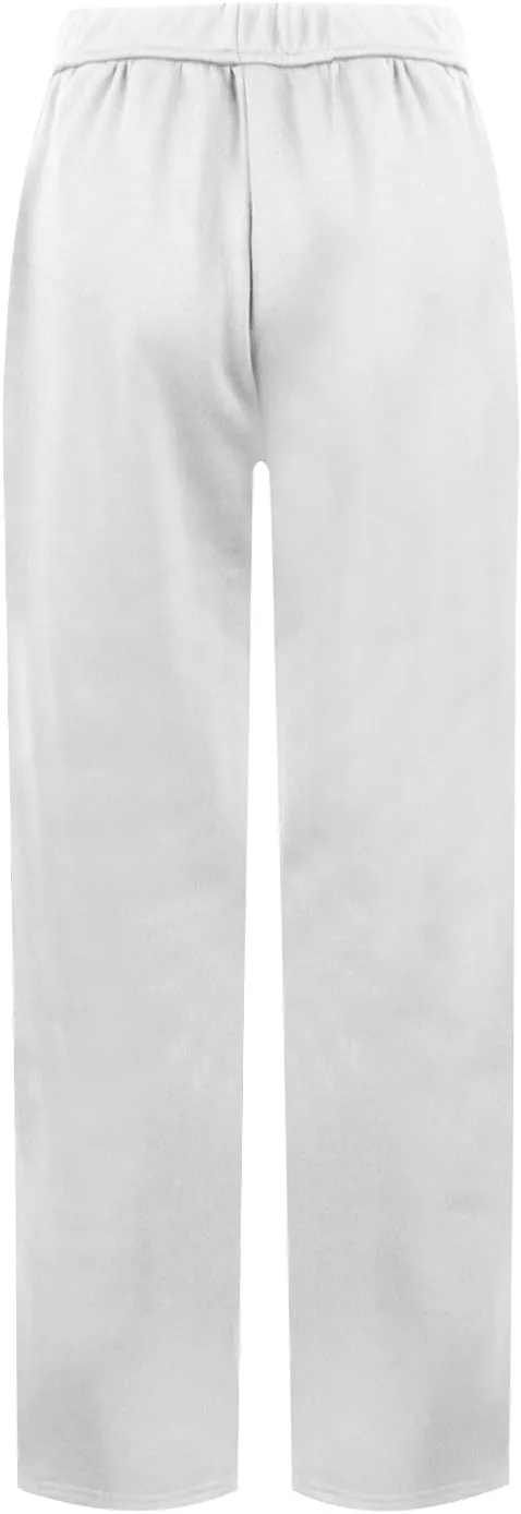 Fleece Straight Leg Sweatpants for Women Elastic High Waisted Joggers Athletic Sweat Pants Lounge Pants with Pockets