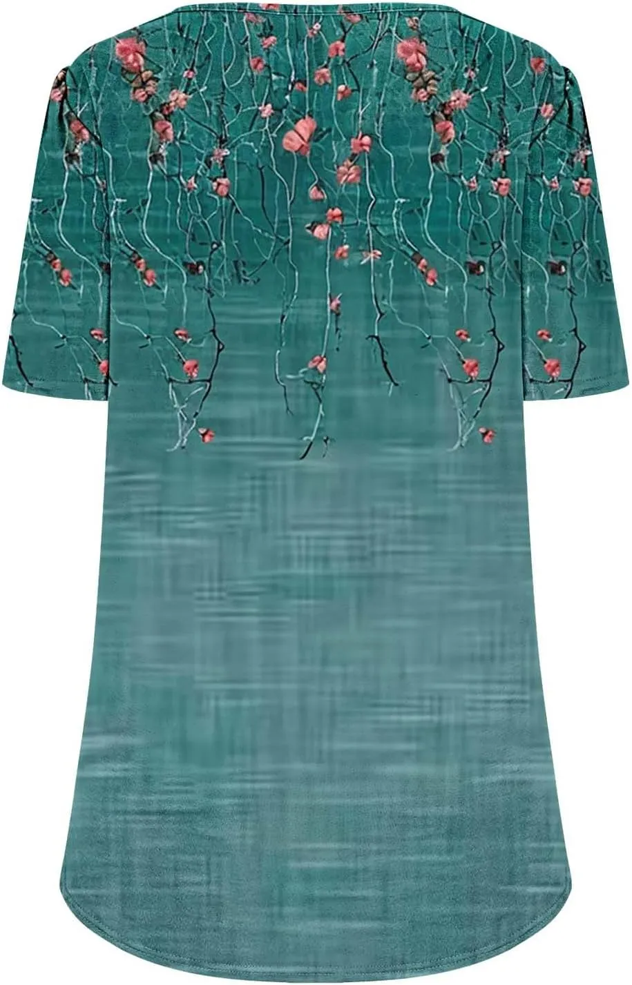 Floral Tops for Women Short Sleeve Crew Neck Casual Tops Trendy Boho Blouses Tshirt Loose Fit Tunic Hawaiian Shirts