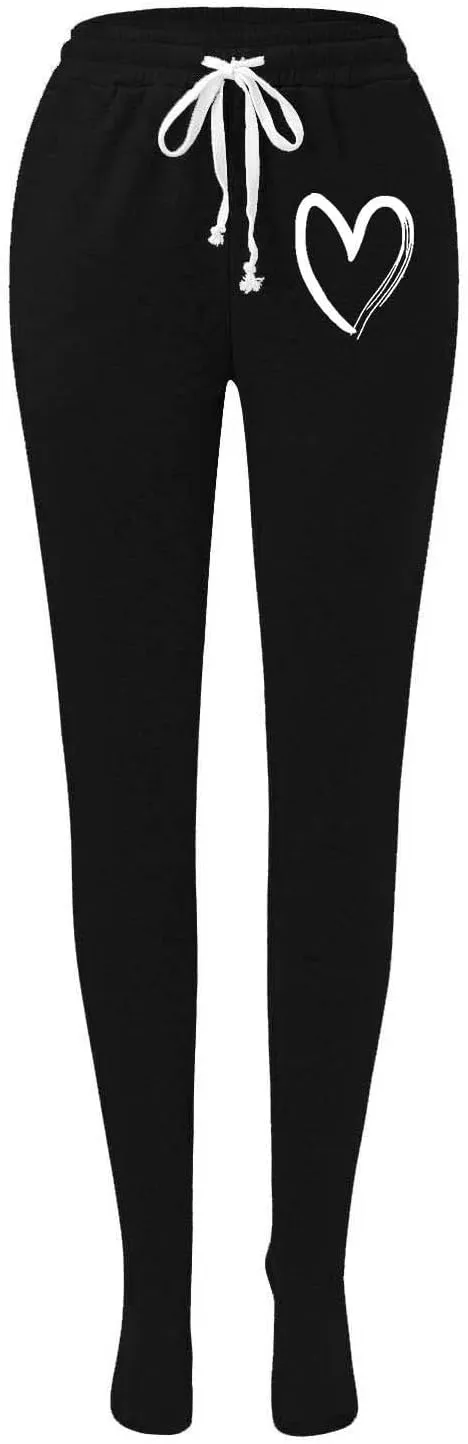 Footed Sweatpants for Women Classic High Waisted Loose Fit Casual Trousers Pockets Drawstring Pajama Pants for Women