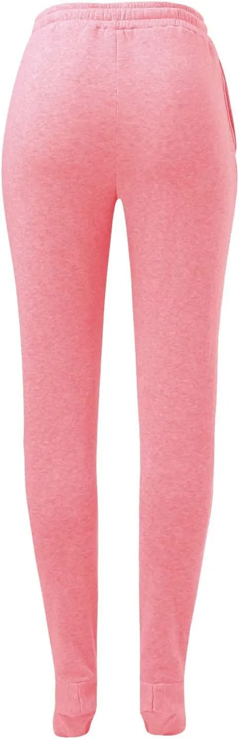 Footed Sweatpants for Women Classic High Waisted Loose Fit Casual Trousers Pockets Drawstring Pajama Pants for Women