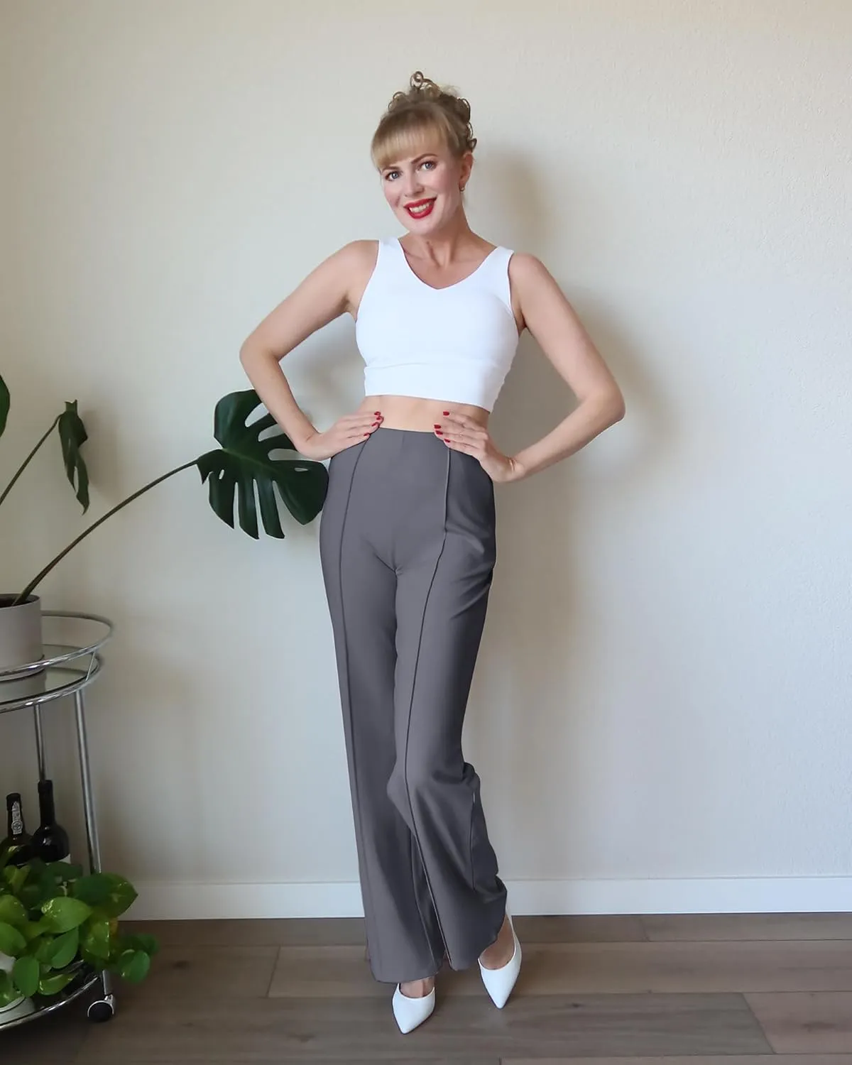 G4Free Wide Leg Pants for Women Yoga Pants with Pockets Stretchy Business Casual Dress Pants Loose Petite/Regular/Tall