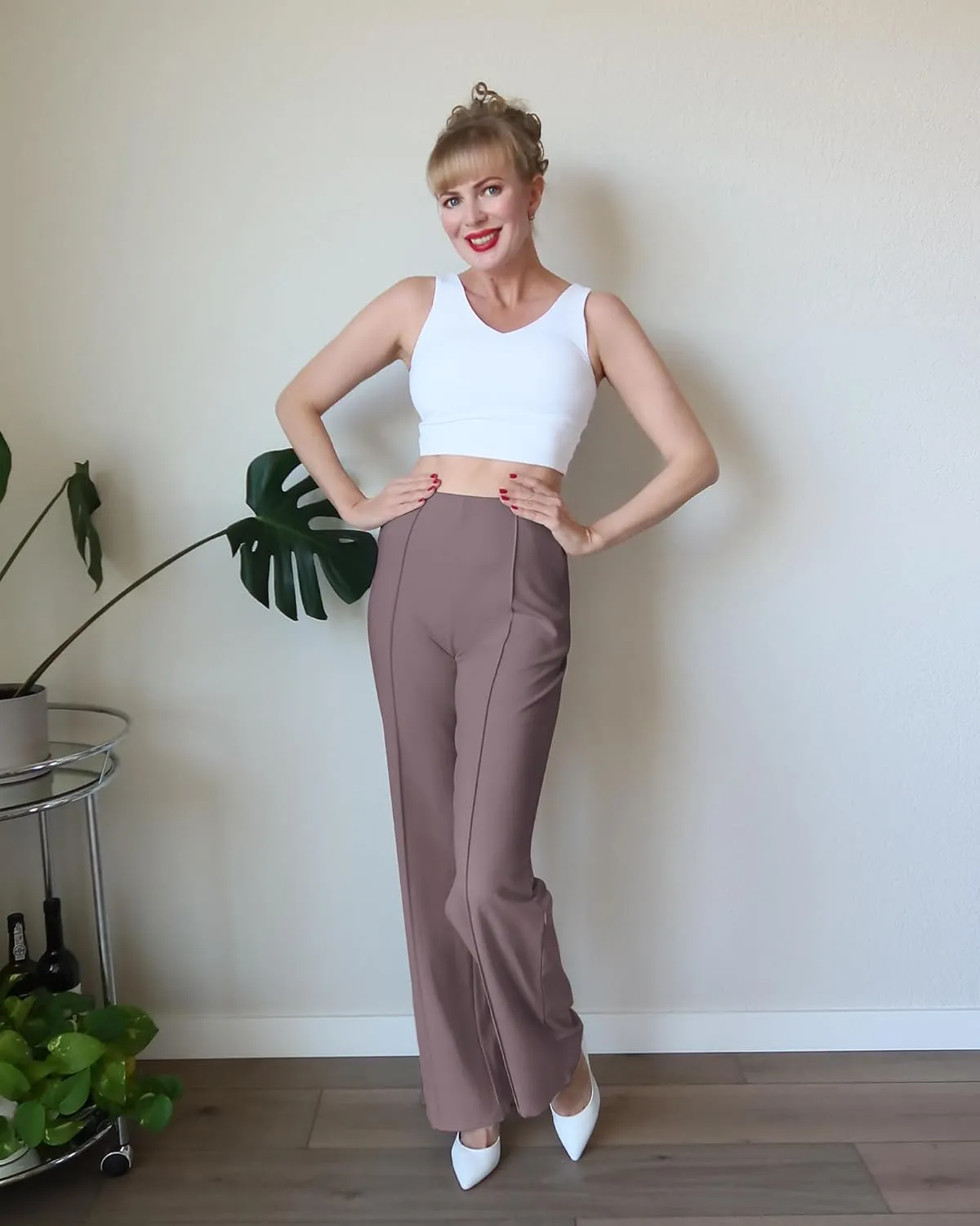G4Free Wide Leg Pants for Women Yoga Pants with Pockets Stretchy Business Casual Dress Pants Loose Petite/Regular/Tall