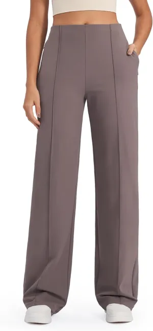G4Free Wide Leg Pants for Women Yoga Pants with Pockets Stretchy Business Casual Dress Pants Loose Petite/Regular/Tall