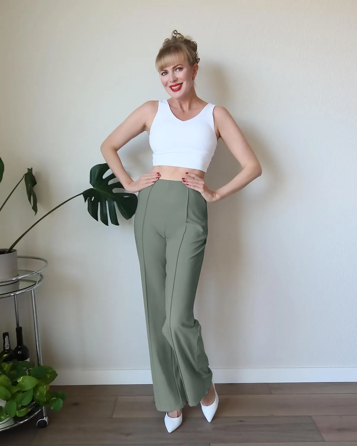 G4Free Wide Leg Pants for Women Yoga Pants with Pockets Stretchy Business Casual Dress Pants Loose Petite/Regular/Tall