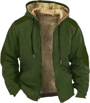 GOFULY Mens Jackets Winter Sherpa With Hood Heavyweight Coats Fuzzy Fleece Full Zip Graphic Hoodies Fall Clothes Trendy