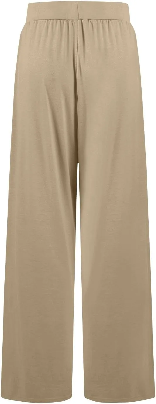 GOFULY Women's Pants Straight Wide Leg High Waisted Palazzo Pants Elastic Waist Drawstring Sumemr 2025 Trousers with Pockets