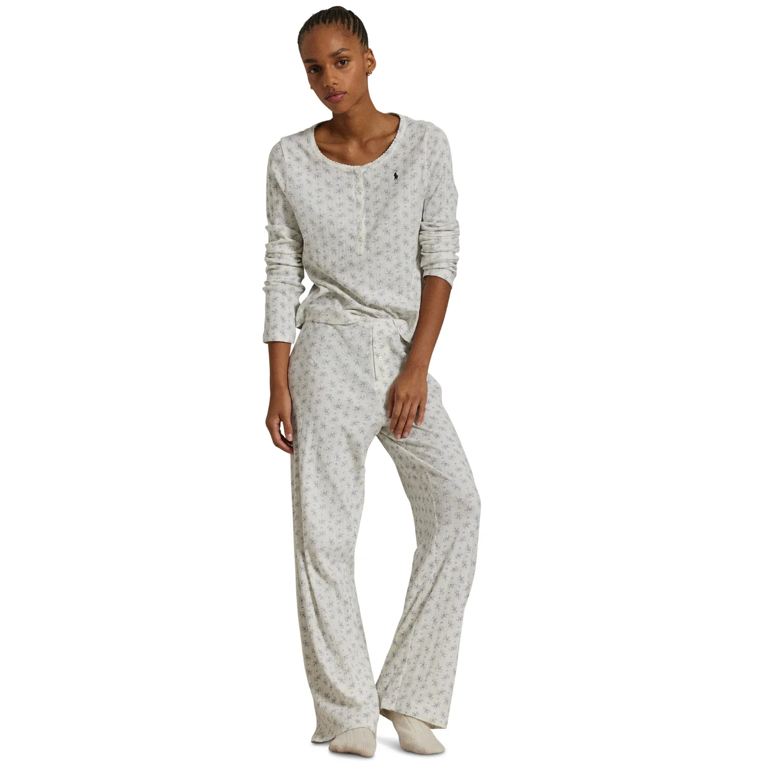 Henley   Wide Leg Sleep Set (Colby Floral)