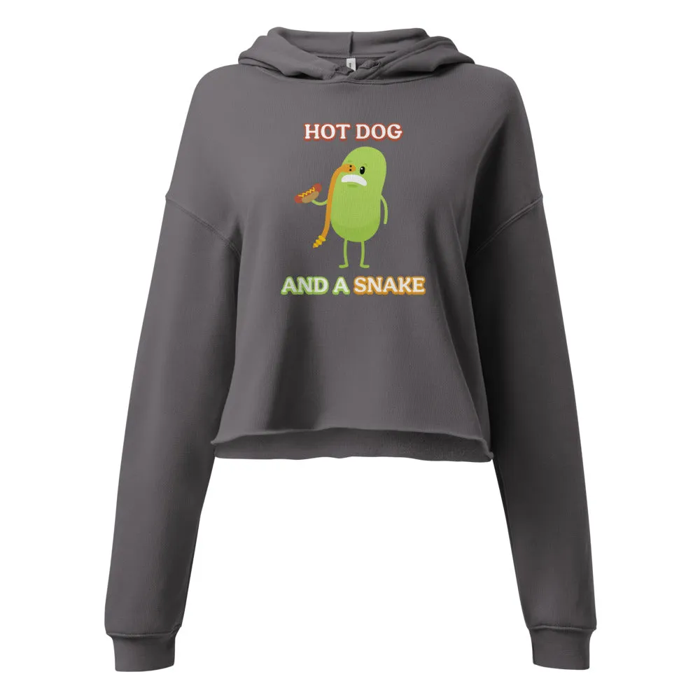 Hot Dog and a Snake (Mishap) - Women's Cropped Hoodie