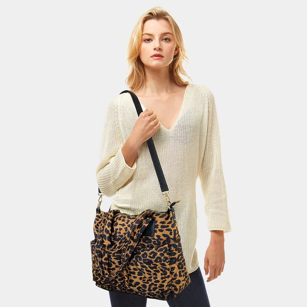 iLLASPARKZ Leopard Puffer Tote Bag