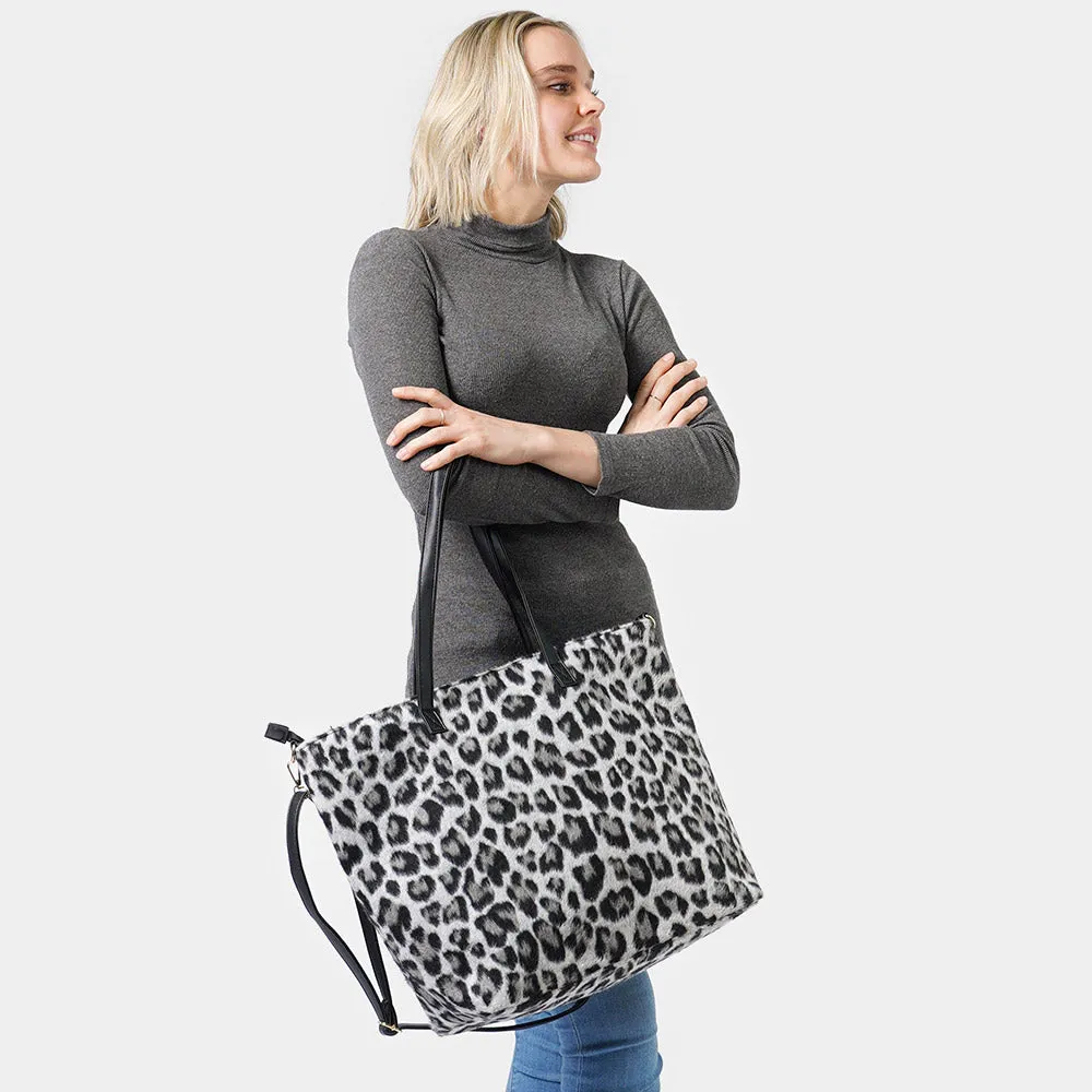 iLLASPARKZ Leopard Weekend Tote Bag With Pouch
