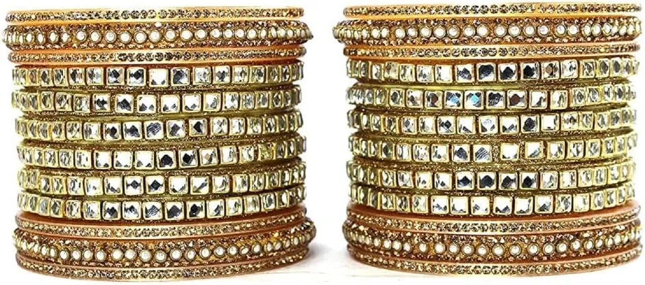 Indian Bollywood Masterly Crafted Zigzag Rhinestones Colorful Stones Kundan Bangle Thick Exclusive Designer Jewelry Bangle Bracelets In Gold Tone For Women