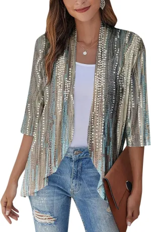 Kimonos for Women Breathable Open Front Tops Lightweight Cardigan Lrregular Hemline Cover Up Loose Fit Casual Coat