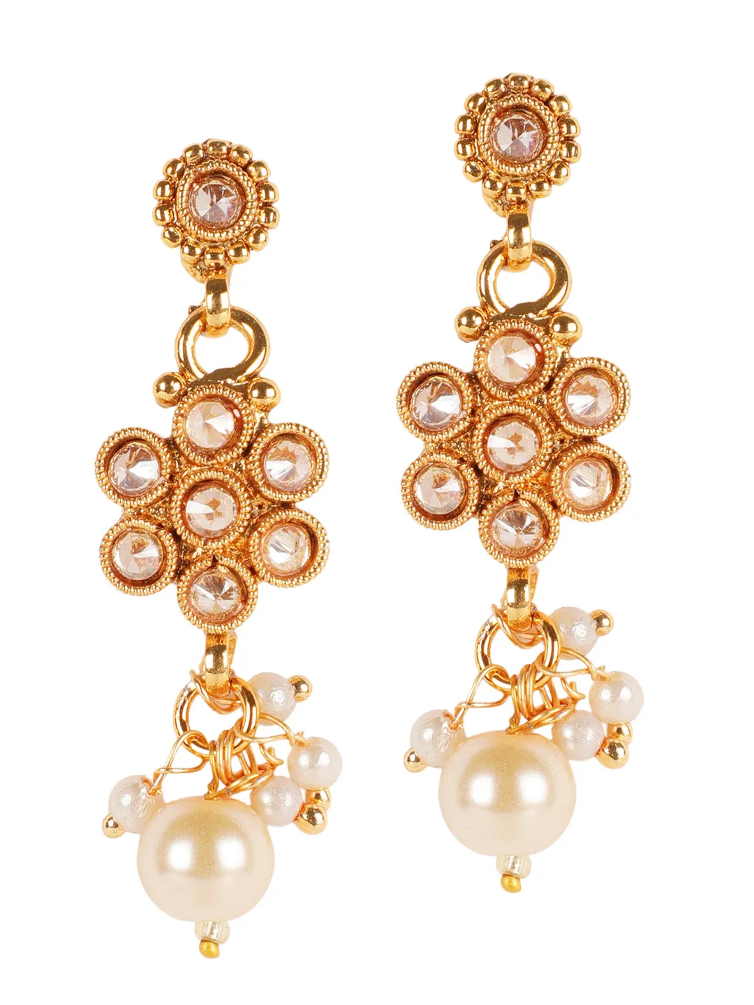 Kundan & Pearls Gold Plated Jewellery Set