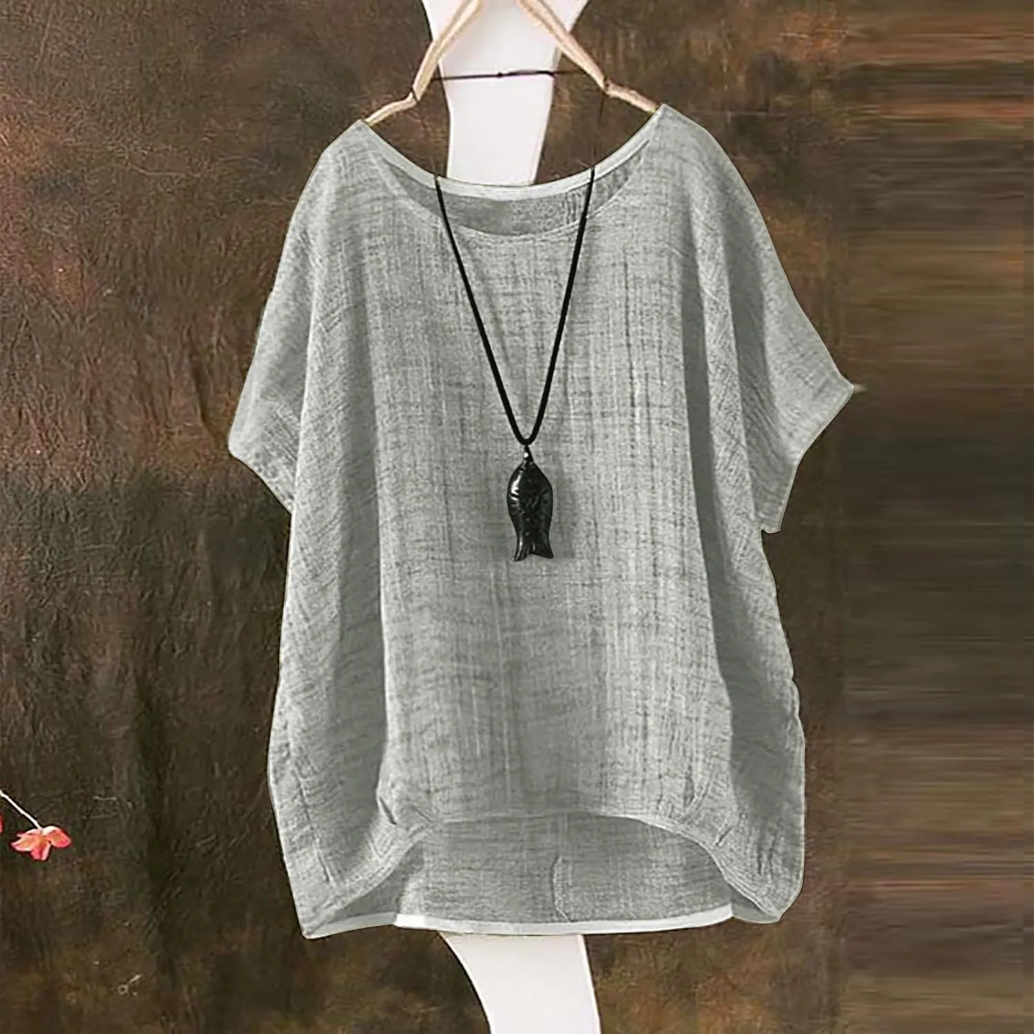 LCMTWX Long Sleeve Summer Shirt Linen Blouses for Women Imitation Silk Long Sleeved Shirt Spring and Summer New European