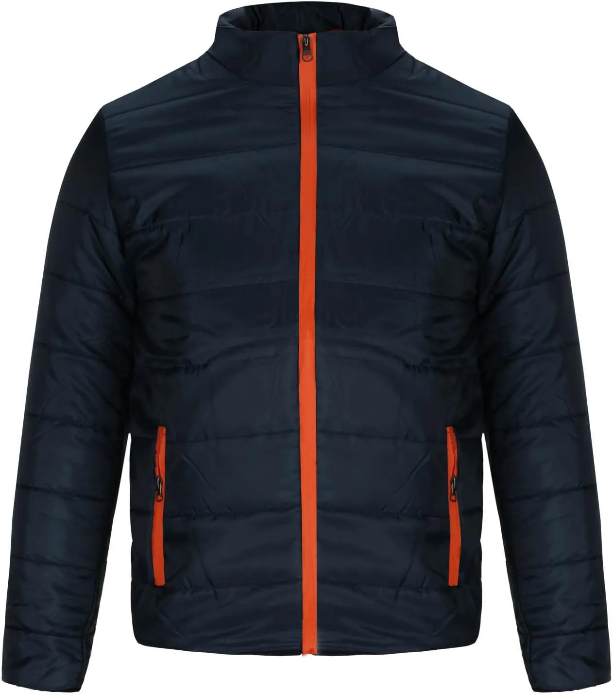 lcziwo Mens Puffer Quilted Jacket Lightweight Stand Collar Zip up Parka Casual Padded Cotton Jacket Winter Short Coat