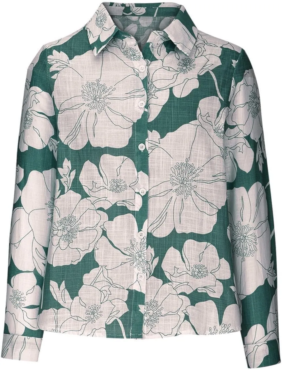 Linen Shirts for Women Summer Short Sleeve Relaxed Button Up Shirt Plus Size Summer Clothes Outfits 2024