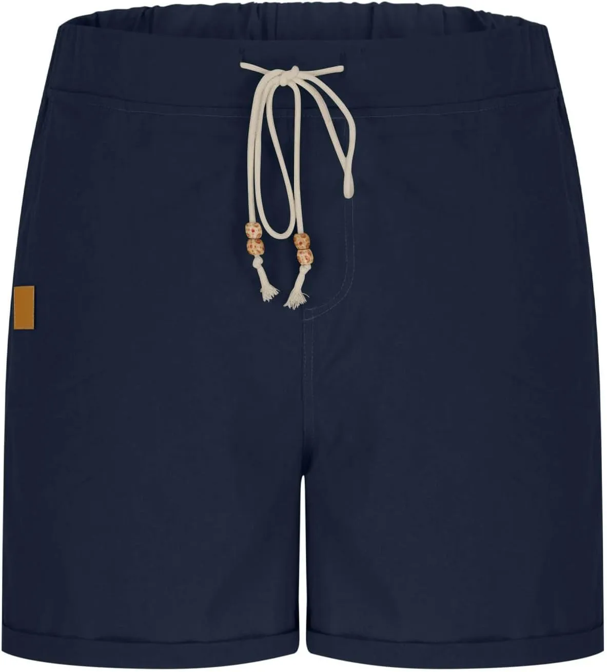 Linen Shorts for Men Casual Drawstring Elastic Waist Quick Dry Summer Beach Shorts with Pockets for Summer
