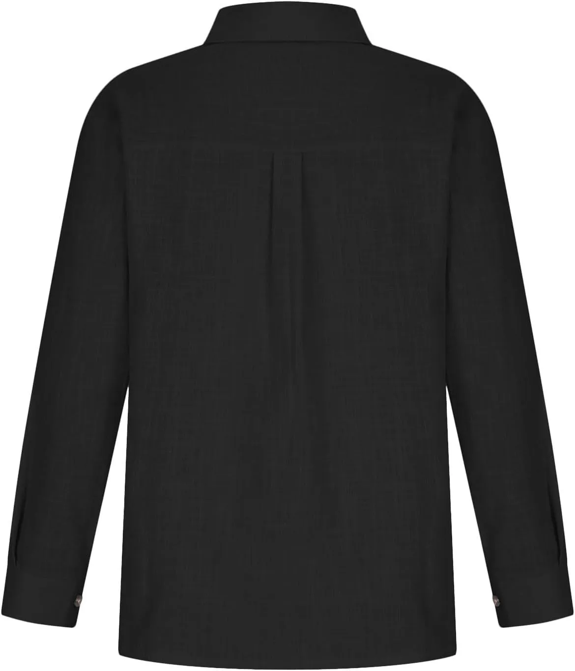 Linen Tops for Women Cotton Linen Button Down Shirt Casual Lightweight Long Sleeve Solid Colorloose Work Blouses