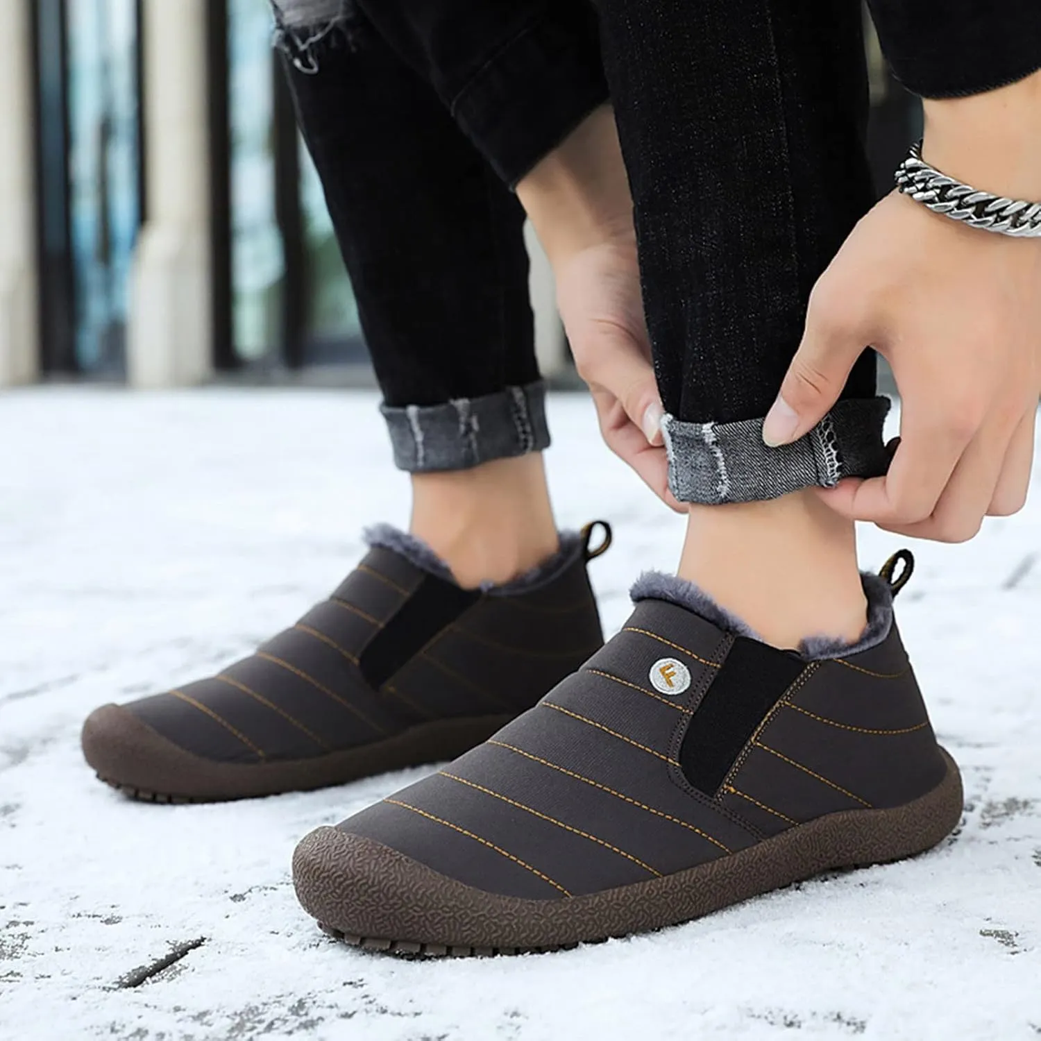 Long Winter Boots for Women 2023 Trendy Womens Black Winter Snow Boots Black Winter Work Boots for Woman Waterproof Non Slip Work Boots for Women Botas De Hule Para Mujer De Trabajo Para Frio