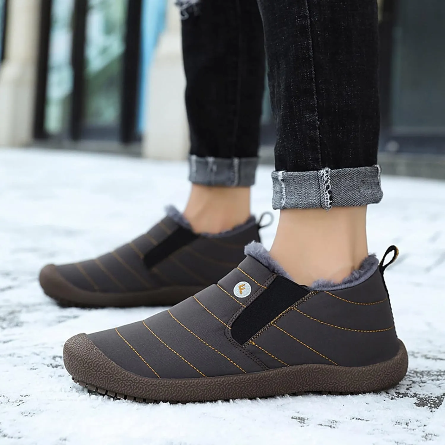 Long Winter Boots for Women 2023 Trendy Womens Black Winter Snow Boots Black Winter Work Boots for Woman Waterproof Non Slip Work Boots for Women Botas De Hule Para Mujer De Trabajo Para Frio