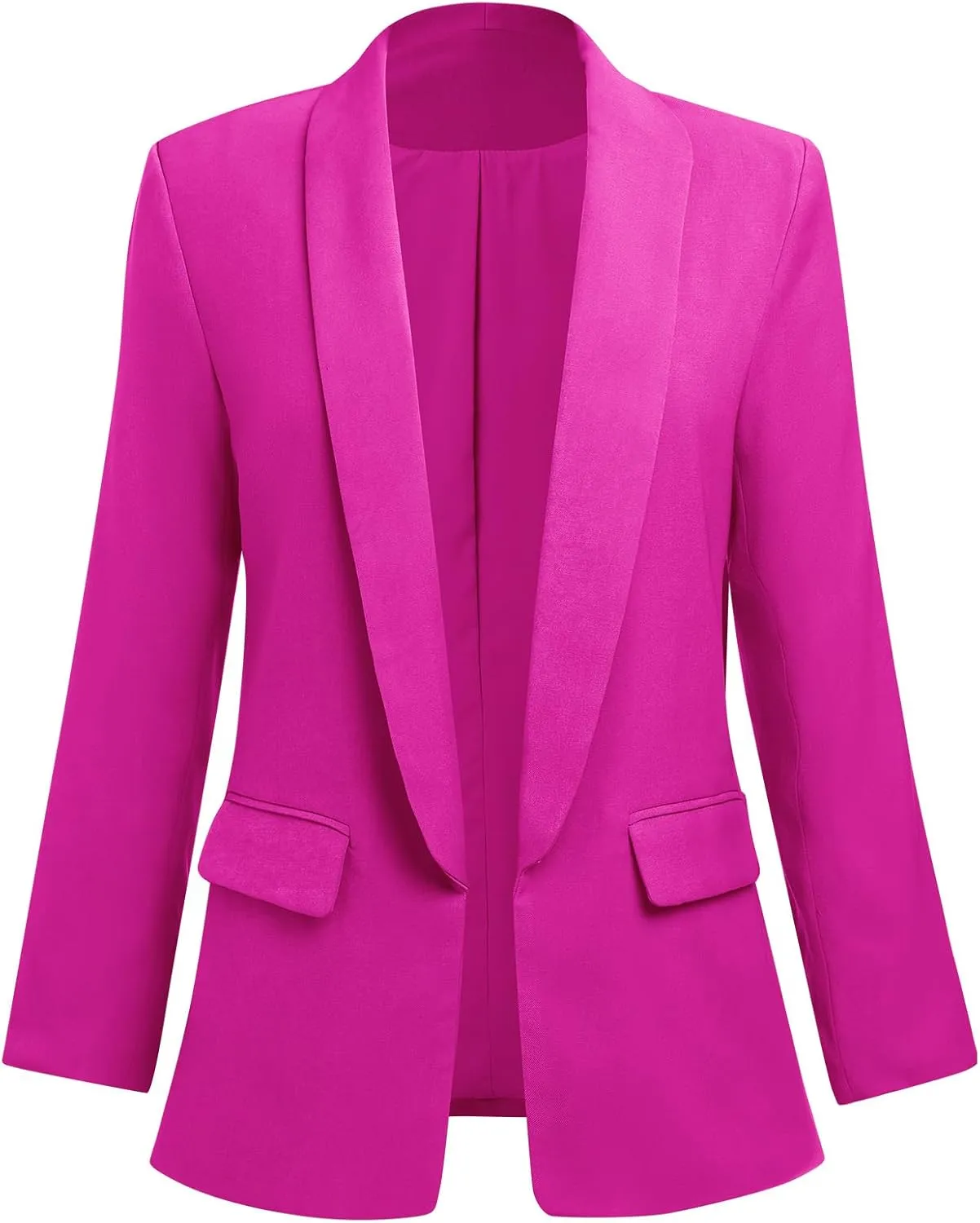 Loose Casual Blazer for Women Black Business Work Office Suit Jacket with Pocket Fall Lapel Collar Open Front Blazers