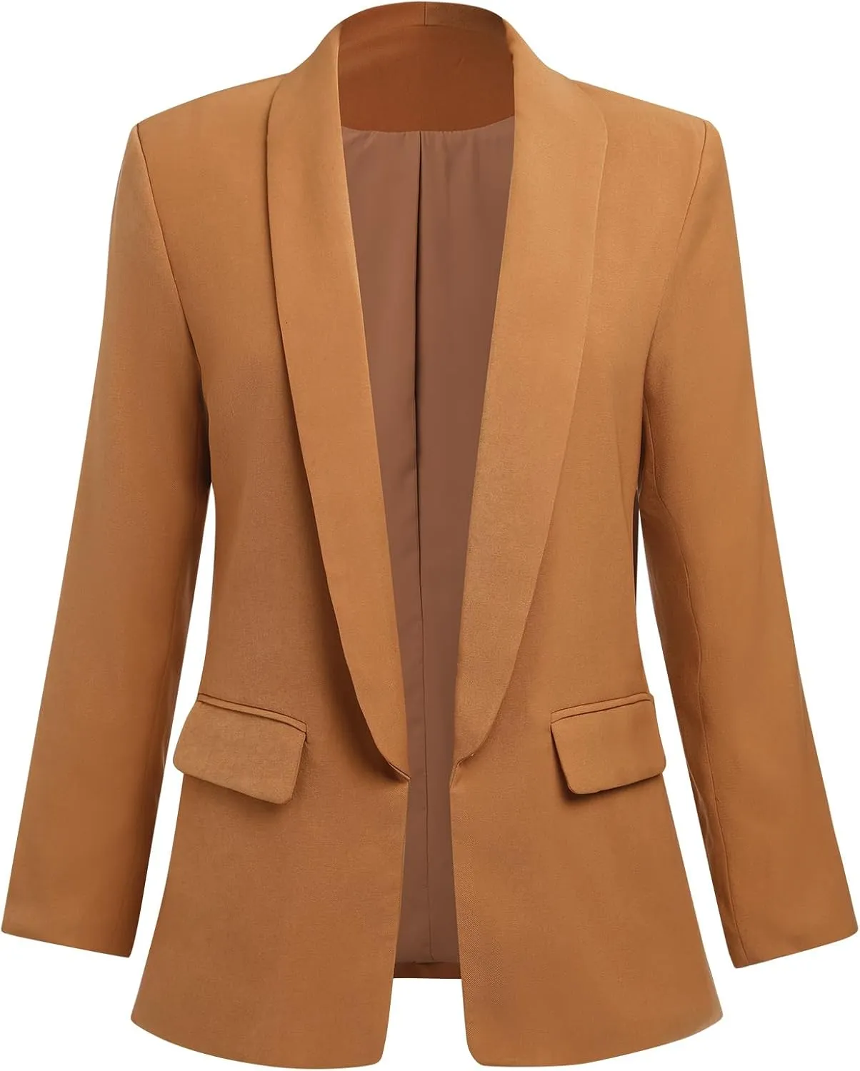 Loose Casual Blazer for Women Black Business Work Office Suit Jacket with Pocket Fall Lapel Collar Open Front Blazers