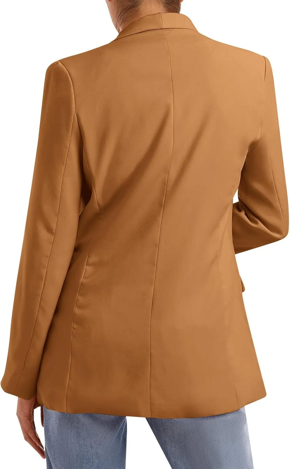 Loose Casual Blazer for Women Black Business Work Office Suit Jacket with Pocket Fall Lapel Collar Open Front Blazers