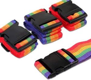 Luggage Straps Travel Suitcase Belts Wide Adjustable Bag Packing Straps Travel Accessories 4PCS (Nylon)