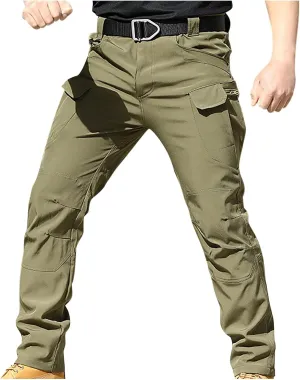 Men Cargo Pants Big and Tall Outdoor Lightweight Tactical Pants Work Hiking Trouser Style Joggers with Pockets