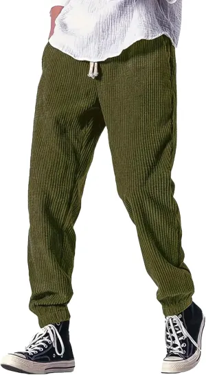 Men Lightweight Jogging Pant with Pockets Track Work Joggers Loose Sport Casual Sweatpant Elastic Waist Pants