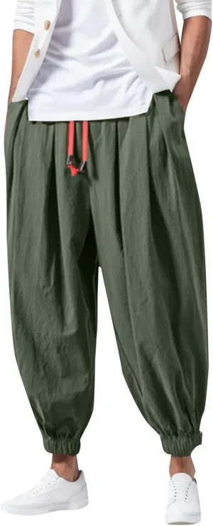 Men Lightweight Jogging Pant with Pockets Track Work Joggers Loose Sport Casual Sweatpant Elastic Waist Pants