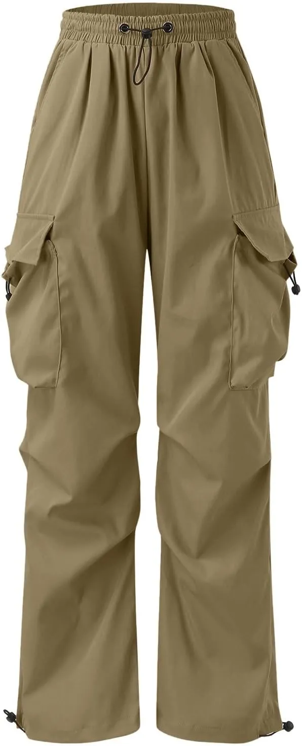 Men Pants Casual Jogger Work Wear Sweatpants with Multiple Pockets Drawstring Waist Cargo Chino Pant