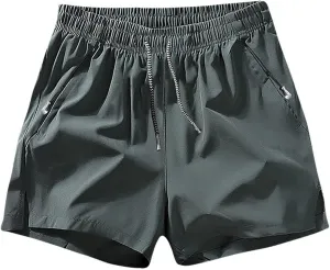Mens Athletic Shorts 5 Inch Quick Dry Jogger Elastic Waist Cargo SweatShorts Relaxed Fit Running Workout Casual