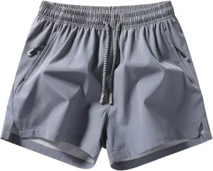 Mens Athletic Shorts 5 Inch Quick Dry Jogger Elastic Waist Cargo SweatShorts Relaxed Fit Running Workout Casual