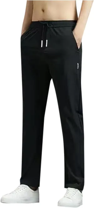 Men's Cargo Pants Casual Linen Stretchy Elasticated Pant Sweatpant Joggers Loose Running Sports Sweat