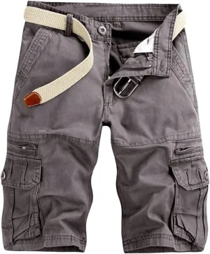 Mens Cargo Shorts Relaxed Fit Big Tall Work Shorts Multi Pockets Casual Outdoor Hiking Workout Short for Men No Belt
