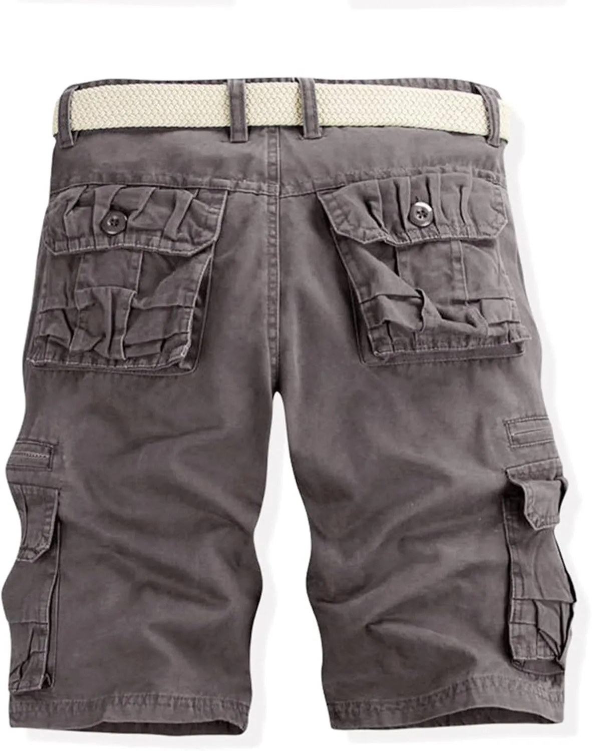 Mens Cargo Shorts Relaxed Fit Big Tall Work Shorts Multi Pockets Casual Outdoor Hiking Workout Short for Men No Belt