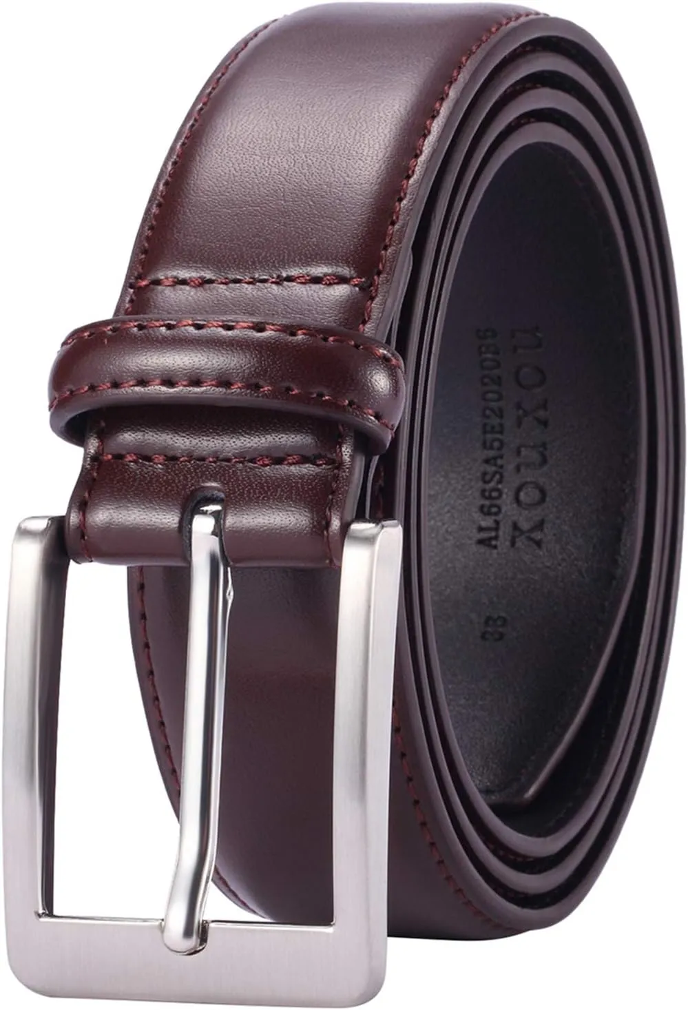 Men's Casual Leather Jeans Belts Classic Work Business Dress Belt with Prong Buckle for Men